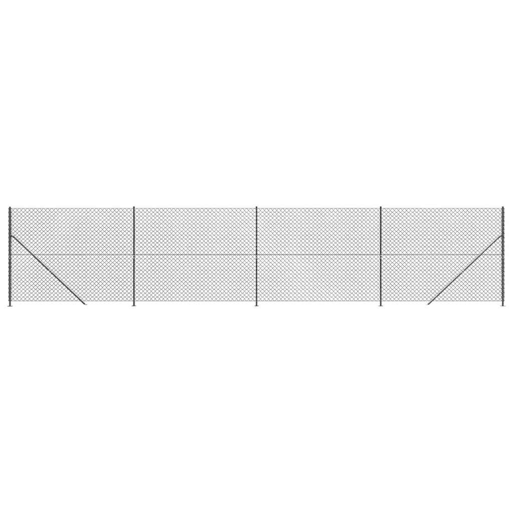 Vidaxl-Gitterzaun mit Flansch 1,8x10 m Anthrazit