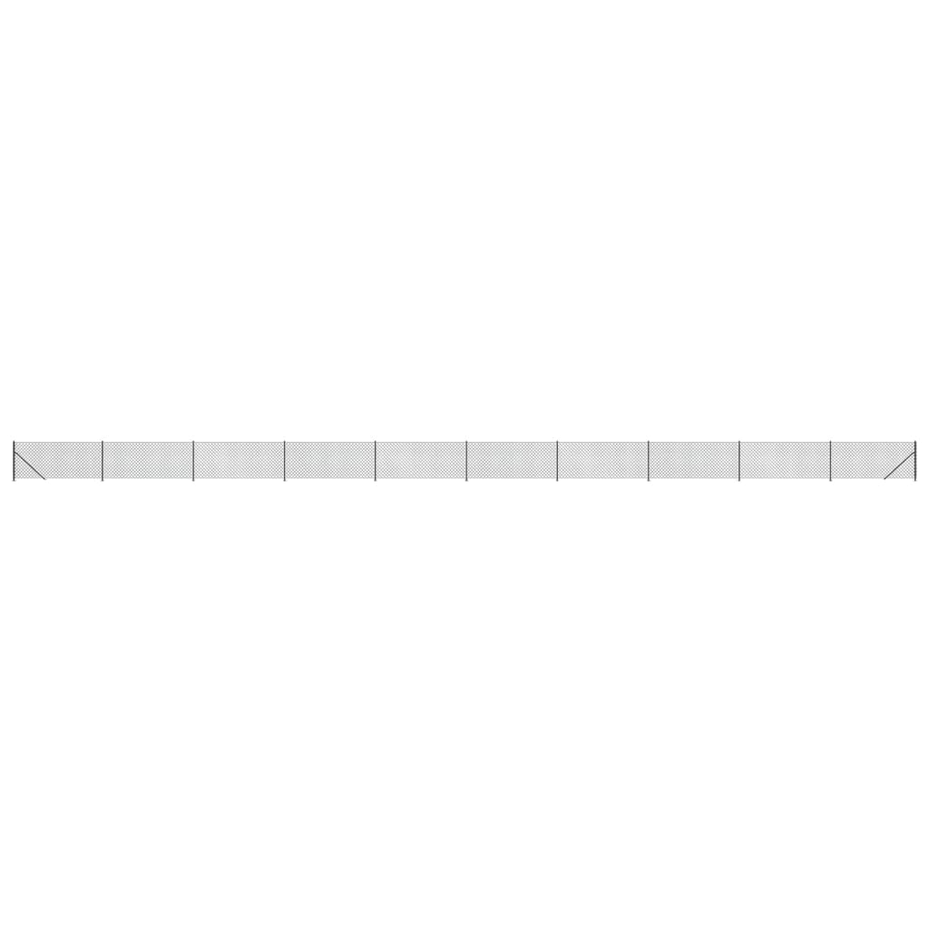 VidaXL Gitterzaun mit Flansch 1,1x25 m Anthrazit
