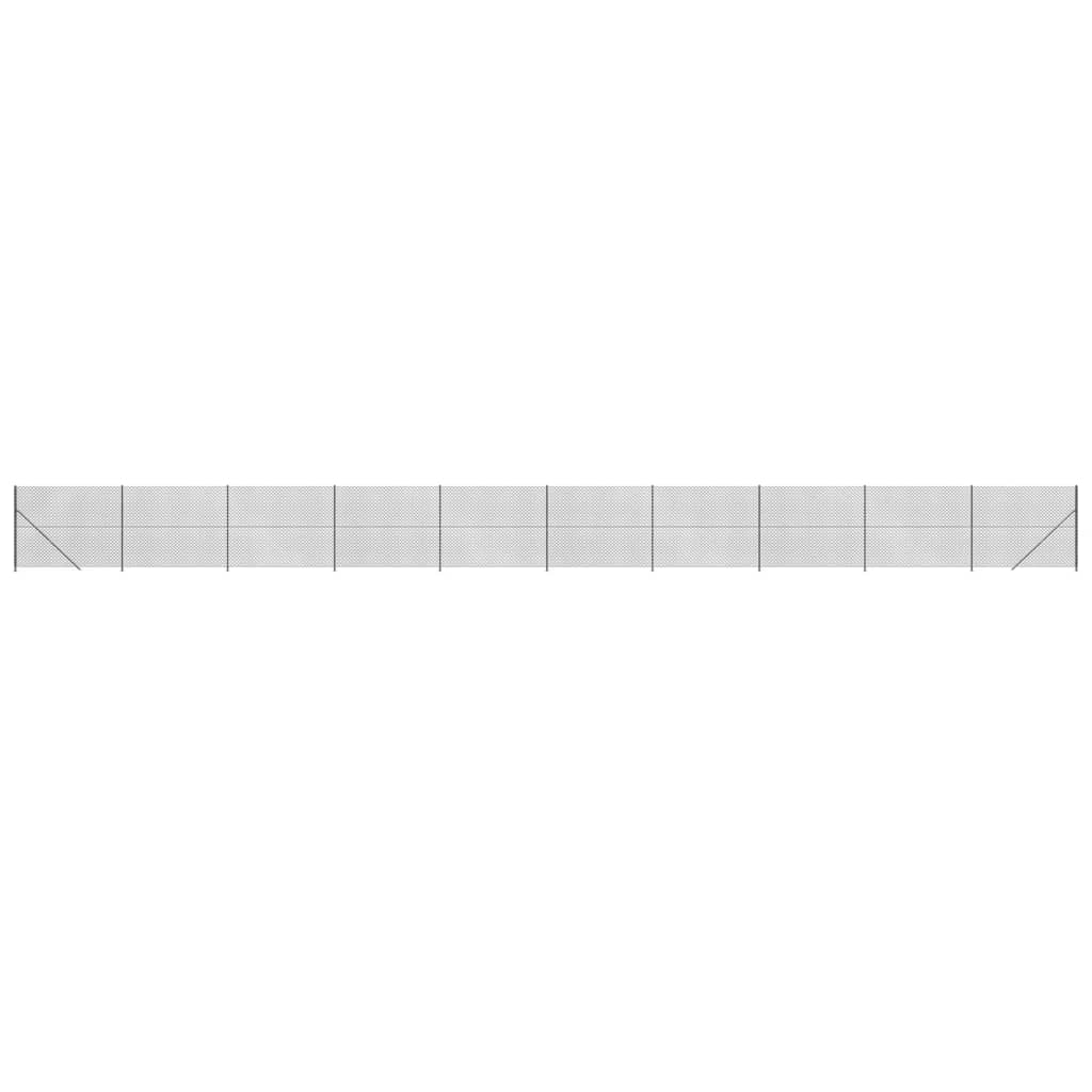 VidaXL Gitterzaun mit Flansch 1,4x25 m Anthrazit