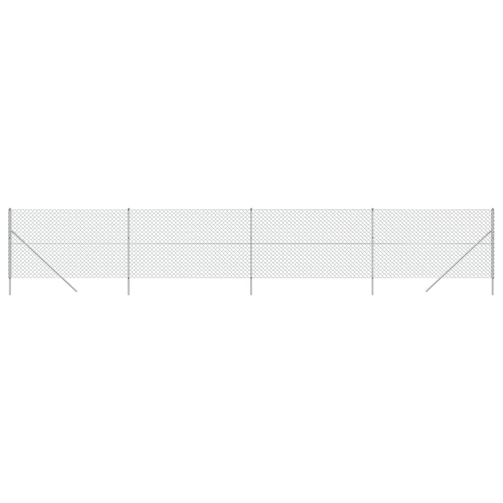 Vidaxxl Gitterzaun 1,4x10 m silberfarben