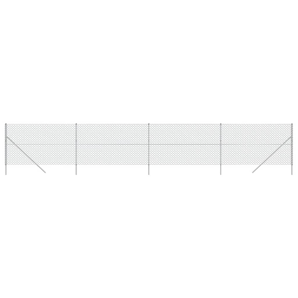 VidaXL Gitterzaun 1,8x10 m silberfarben