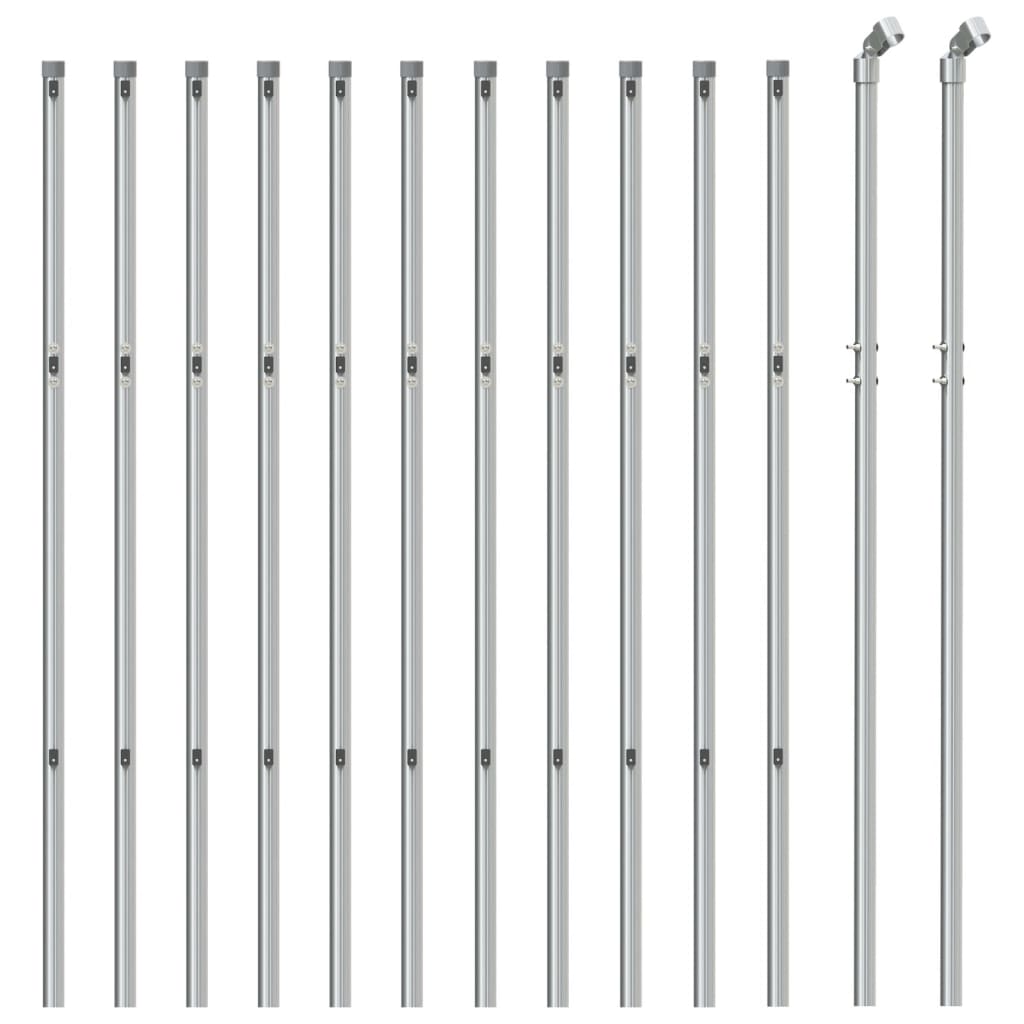 VidaXL Gitterzaun 1,1x25 m silberfarben