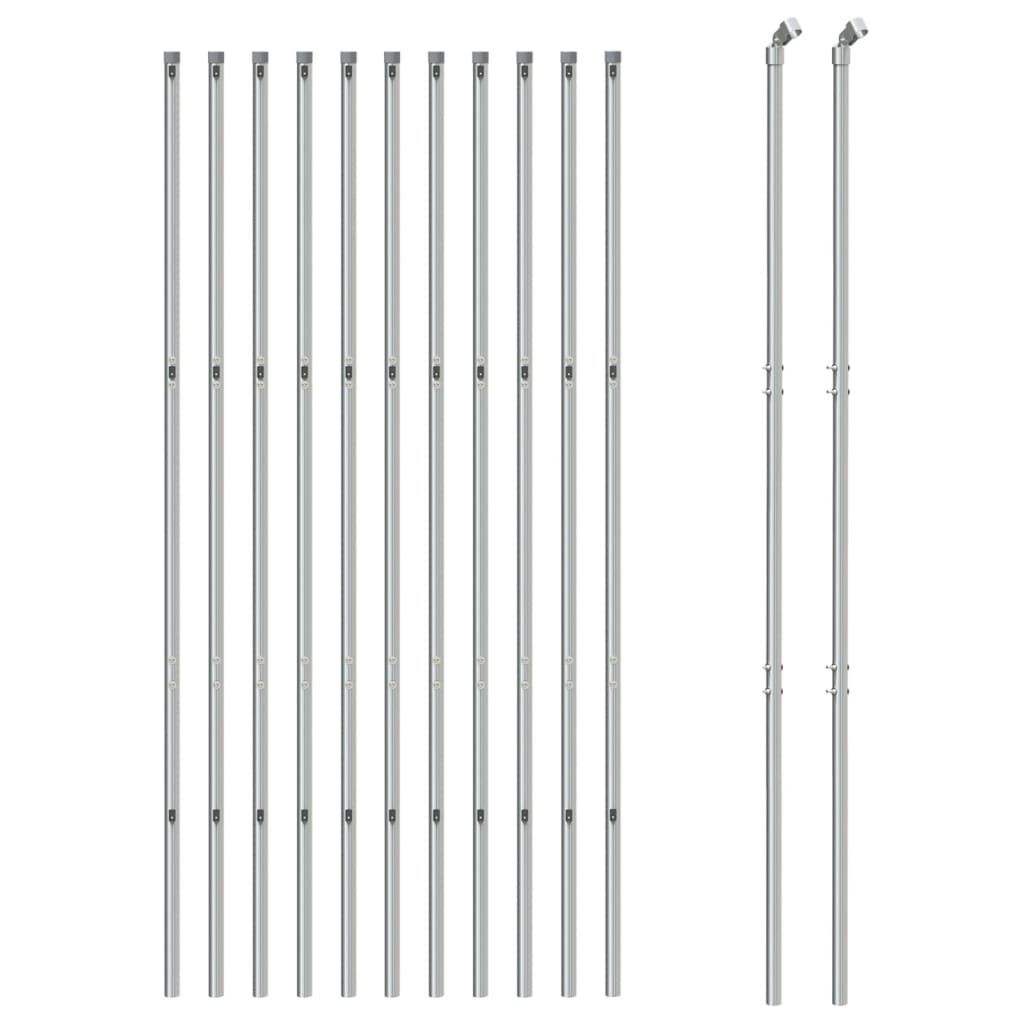VidaXL Gitterzaun 1,4x25 m silberfarben