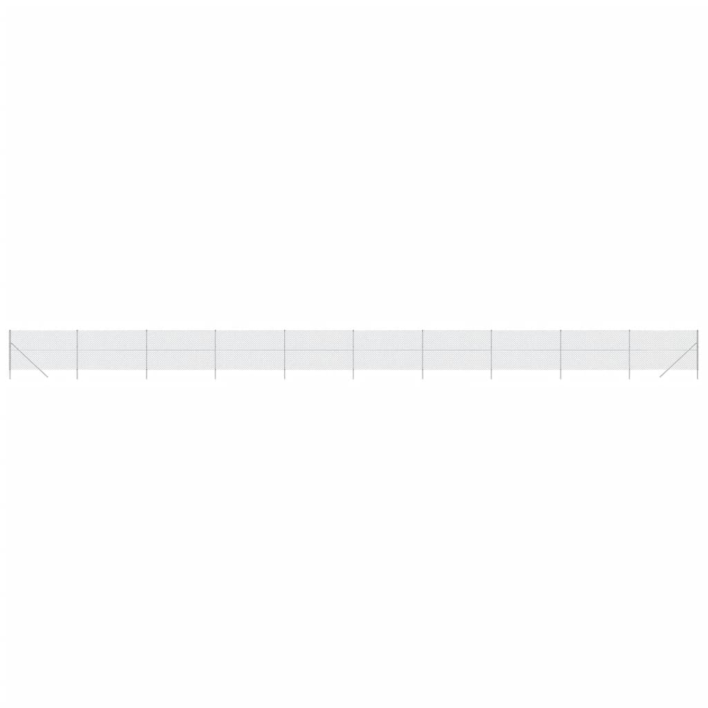 VidaXL Gitterzaun 2x25 m silberfarben