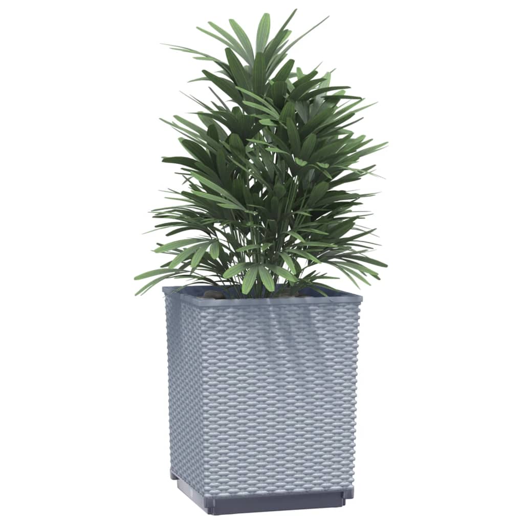 Vidaxx Pflanzgefäße 2 Stück 30x30x37 cm Polypropylen hellgrau