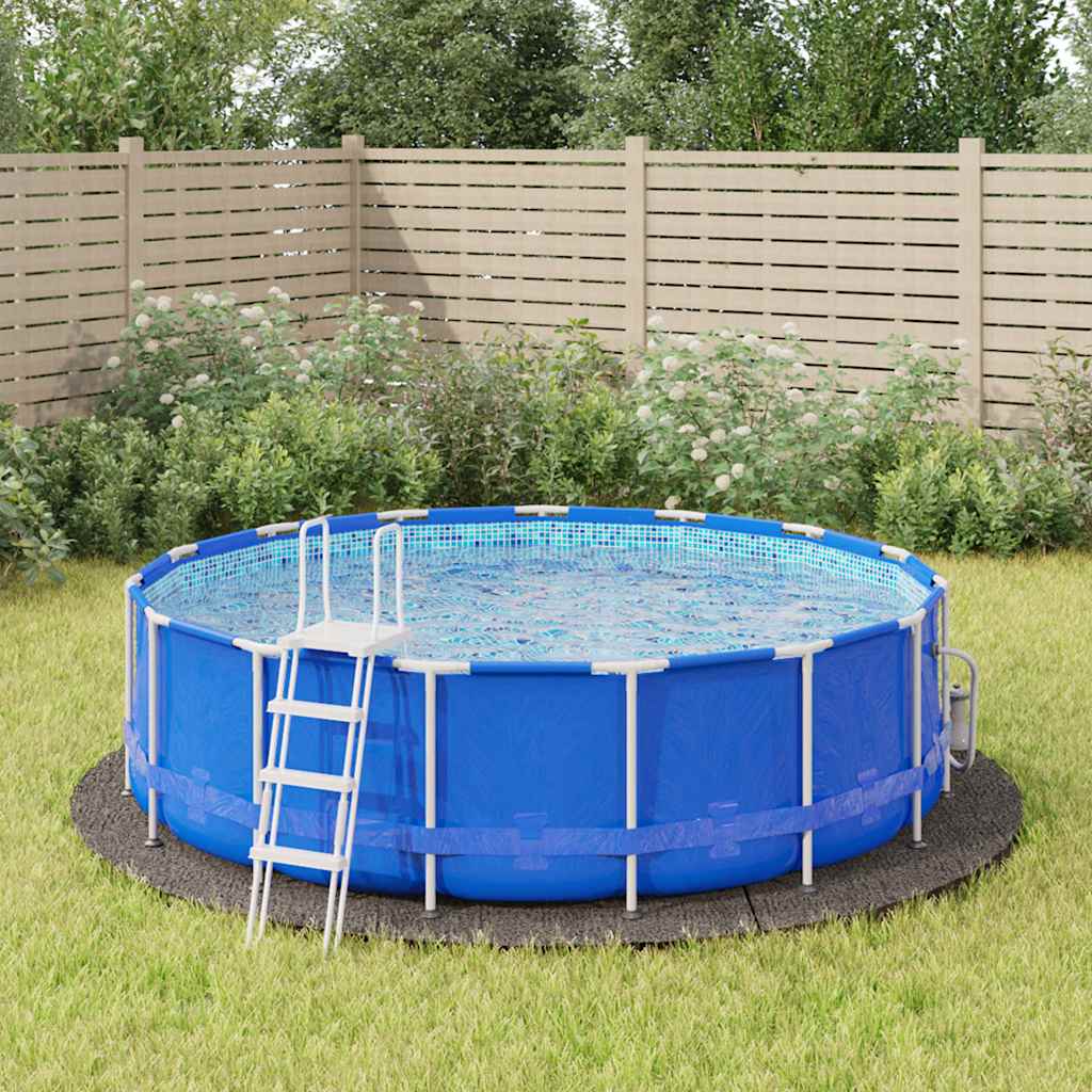 VidaXL Schwimmbad-Bodenplane Ø396 cm Polyester-Geotextil hellgrau