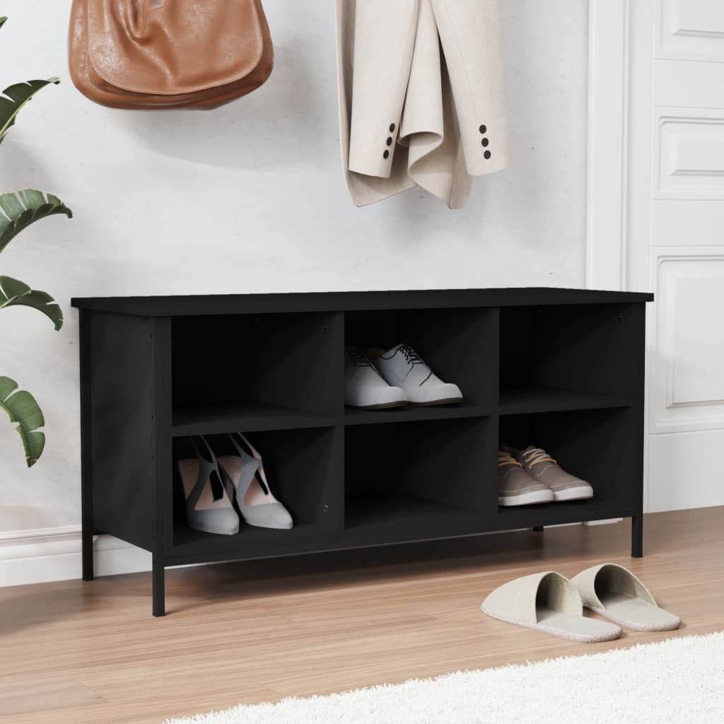 Vidaxx Schuhschrank 100x35x50 cm lackiertes Holz schwarz