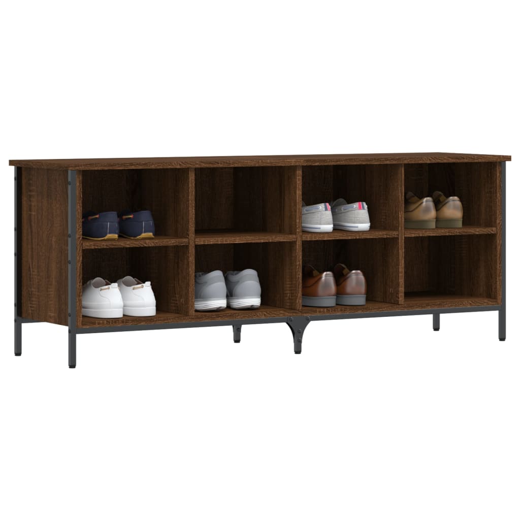 Vidaxx Schuhschrank 131x35x50 cm, fertige Holzfarbe, braune Eiche