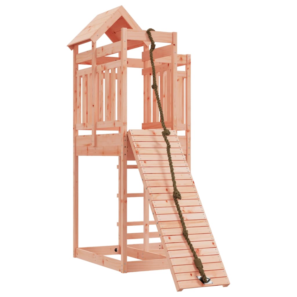 VidaXL Spielhaus mit Kletterwand aus massivem Douglasienholz