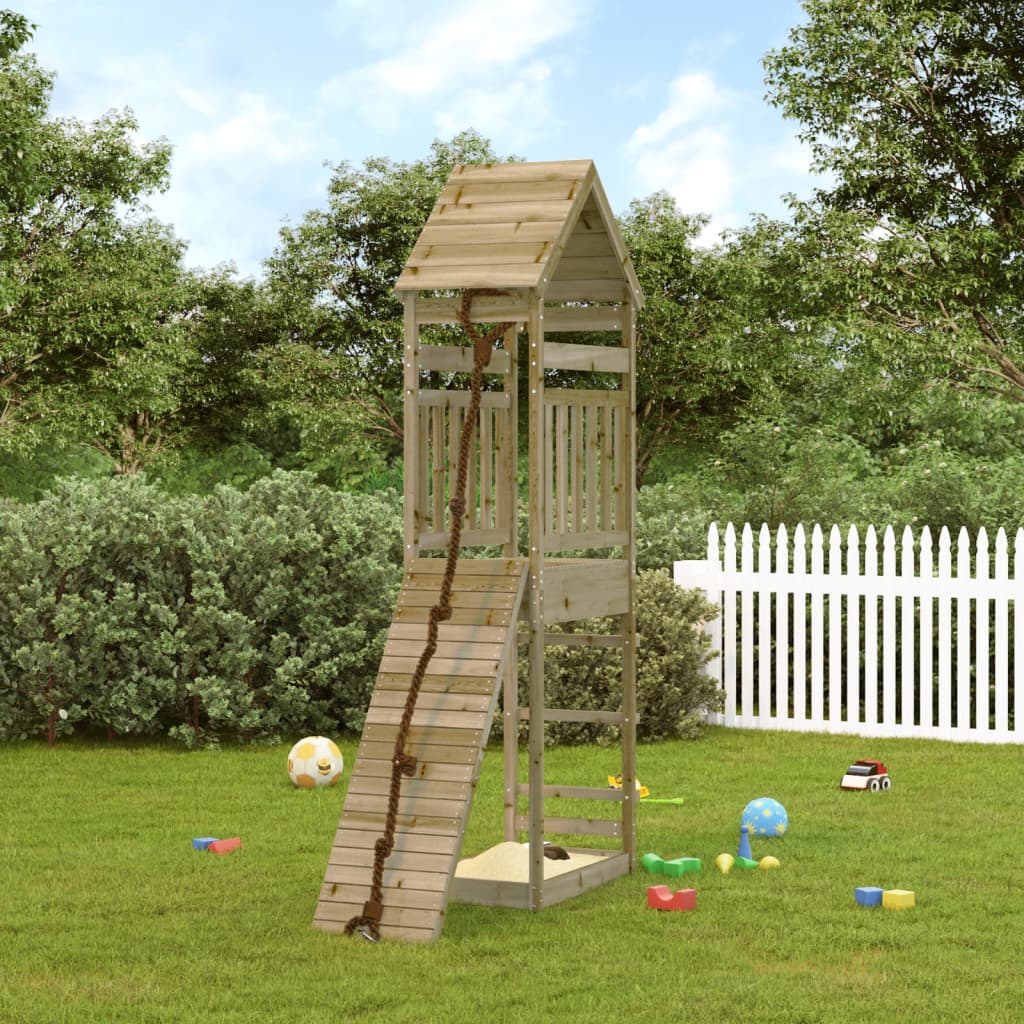 VidaXL Spielhaus mit Kletterwand aus imprägniertem Kiefernholz