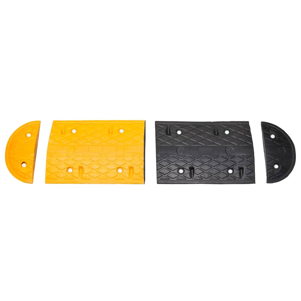 VidaXL Geschwindigkeitsschwelle 420x32,5x4 cm Gummi gelb und schwarz