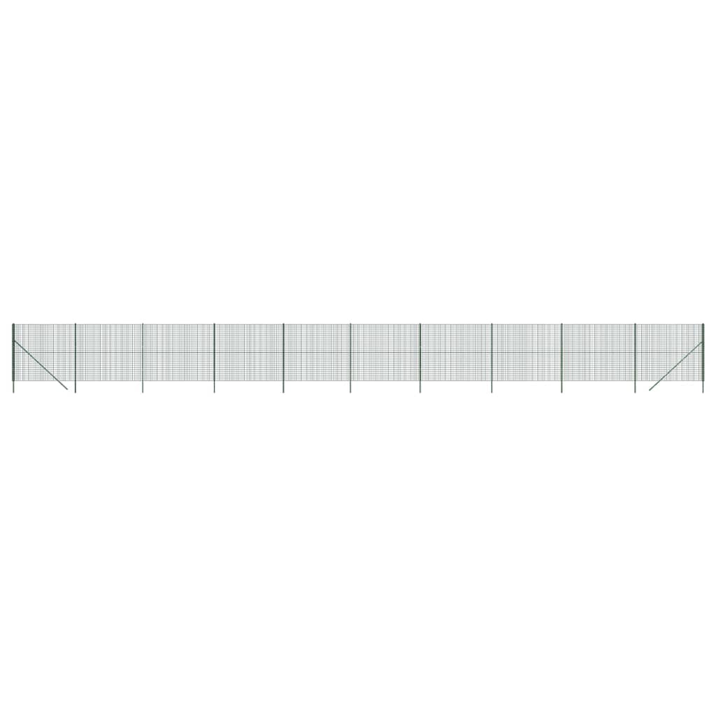 VidaXL Maschendrahtzaun 1,8x25 m verzinkter Stahl grün