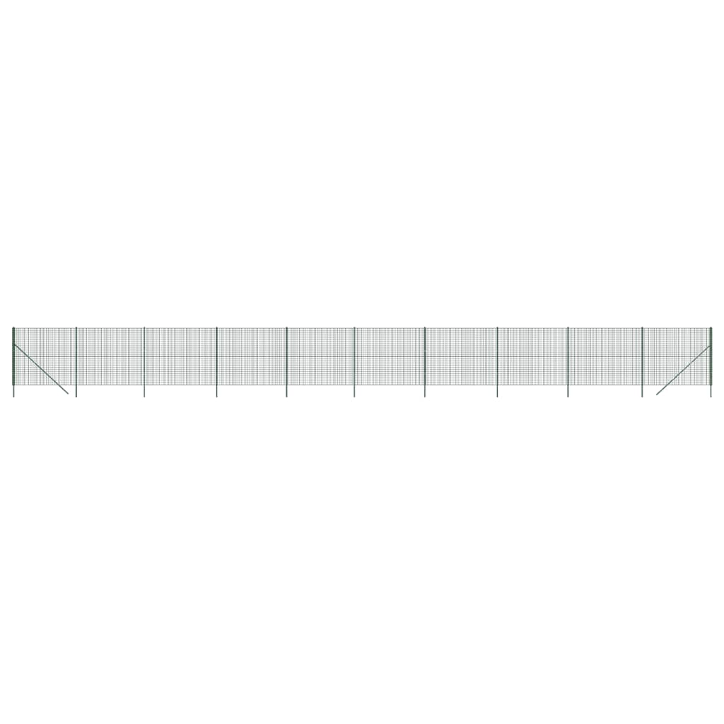 VidaXL Maschendrahtzaun 2,2x25 m verzinkter Stahl grün