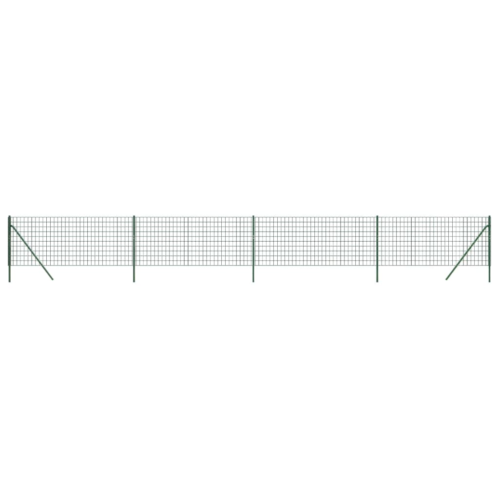 Vidaxxl Maschendrahtzaun 1x10 m verzinkter Stahl grün