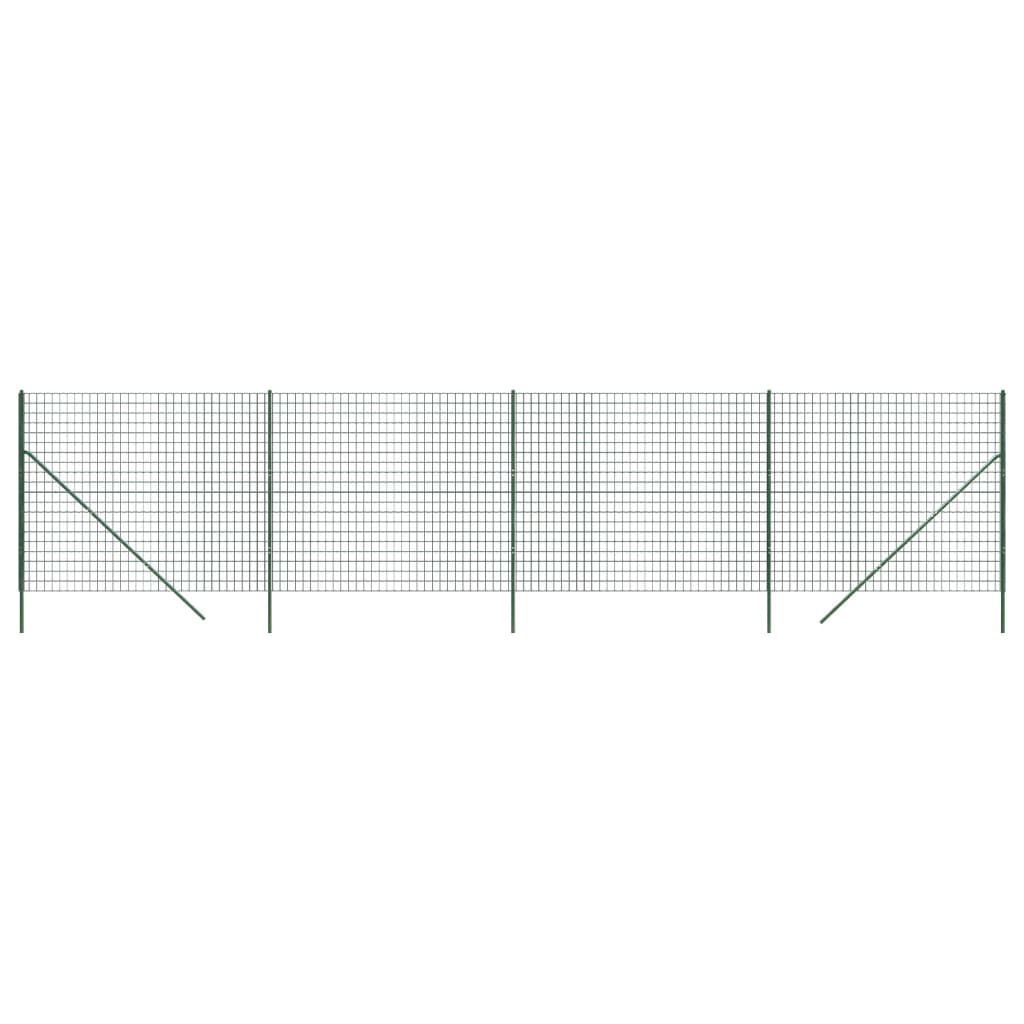 Vidaxxl Maschendrahtzaun 2,2x10 m verzinkter Stahl grün