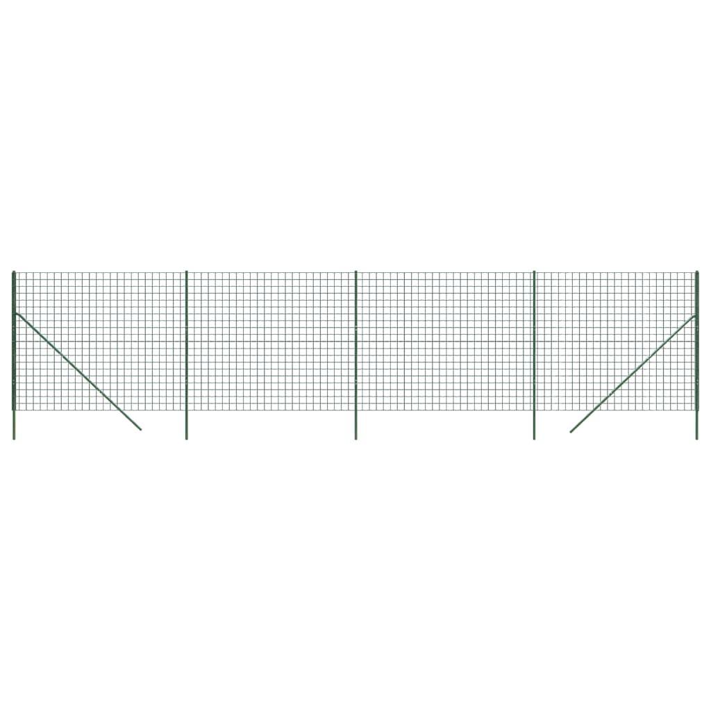 Vidaxxl Maschendrahtzaun 1,4x10 m verzinkter Stahl grün