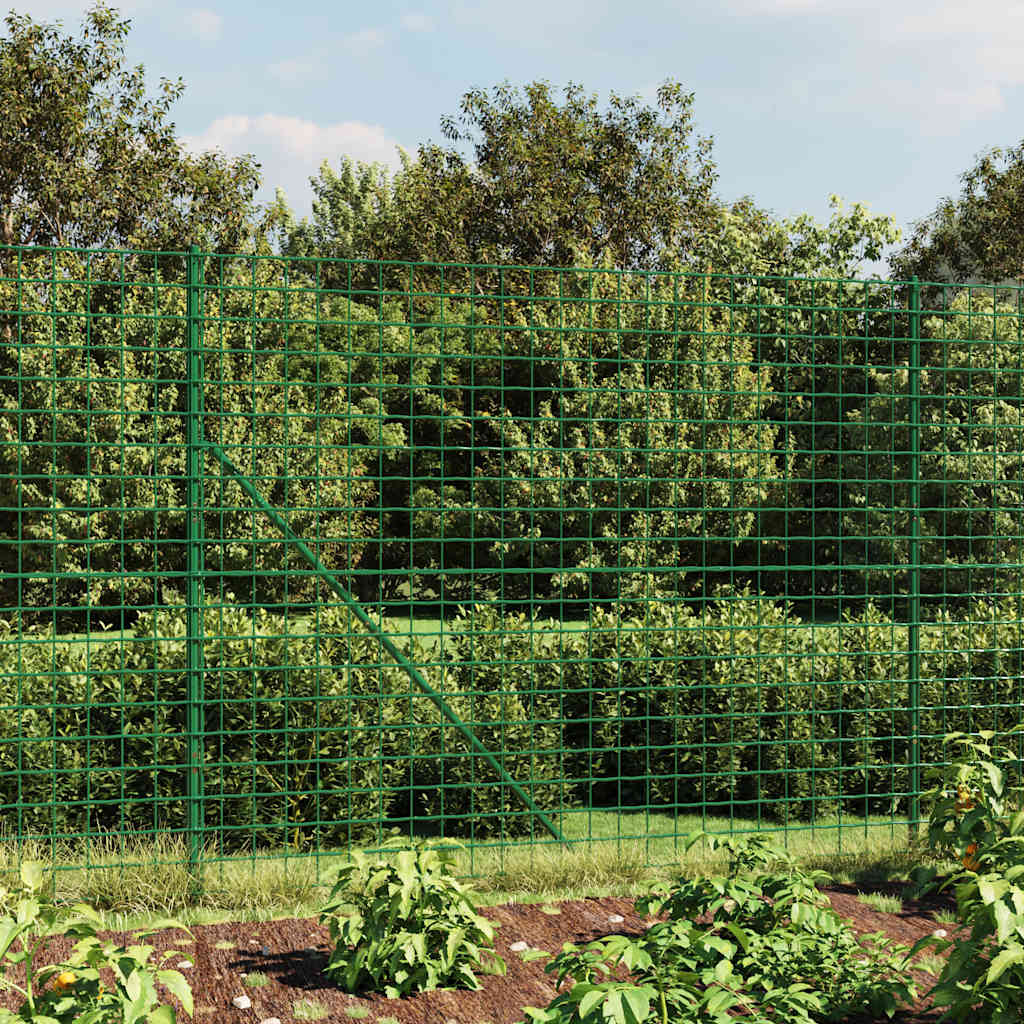 Vidaxxl Maschendrahtzaun 1,8x10 m verzinkter Stahl grün
