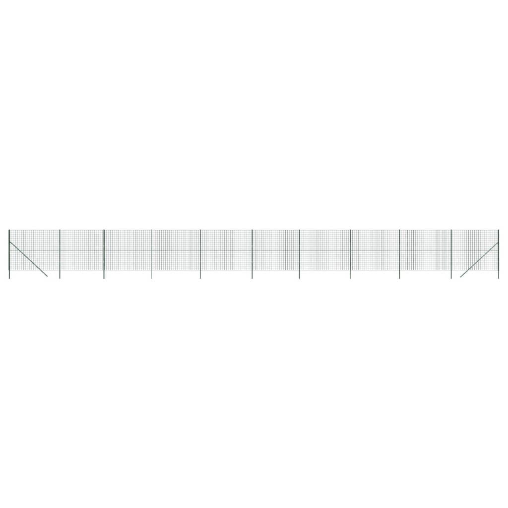 VidaXL Maschendrahtzaun 2,2x25 m verzinkter Stahl grün