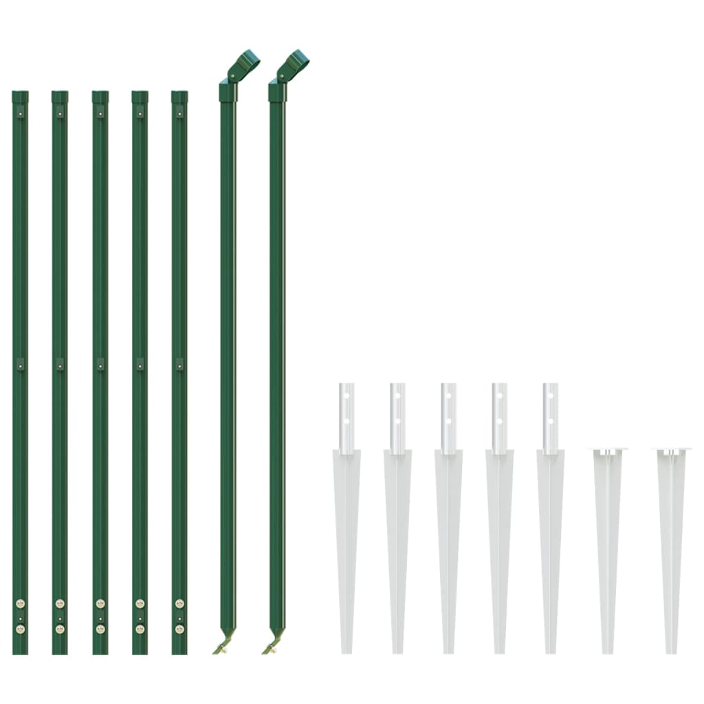 Vidaxl draadgaashek met grondankers 1,1x10 m groen