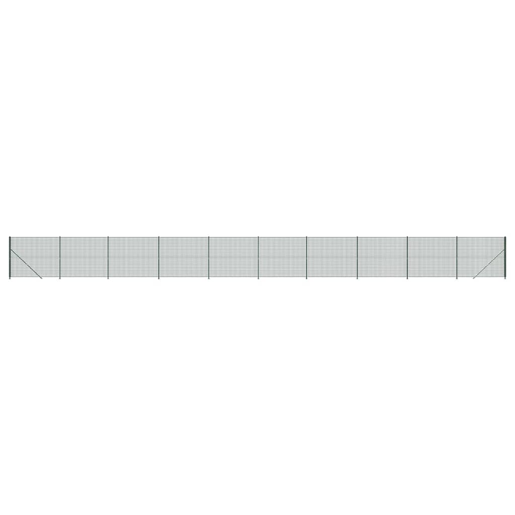 VidaXL Maschendrahtzaun mit Flansch 2x25 m Grün