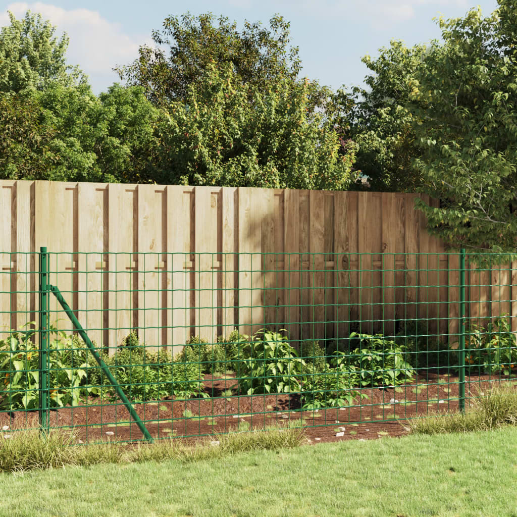 Vidaxl-Gitterzaun mit Flansch 1x10 m grün