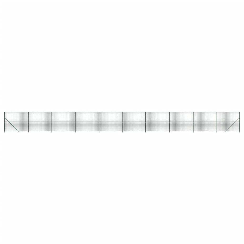VidaXL Maschendrahtzaun mit Flansch 2x25 m Grün