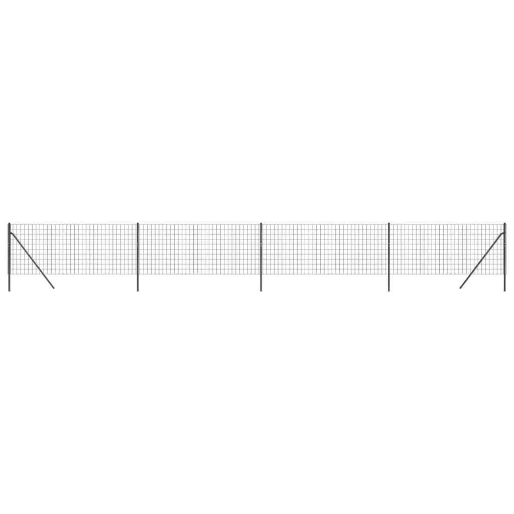 Vidaxl Maschendrahtzaun 1x10 m verzinkter Stahl Anthrazit