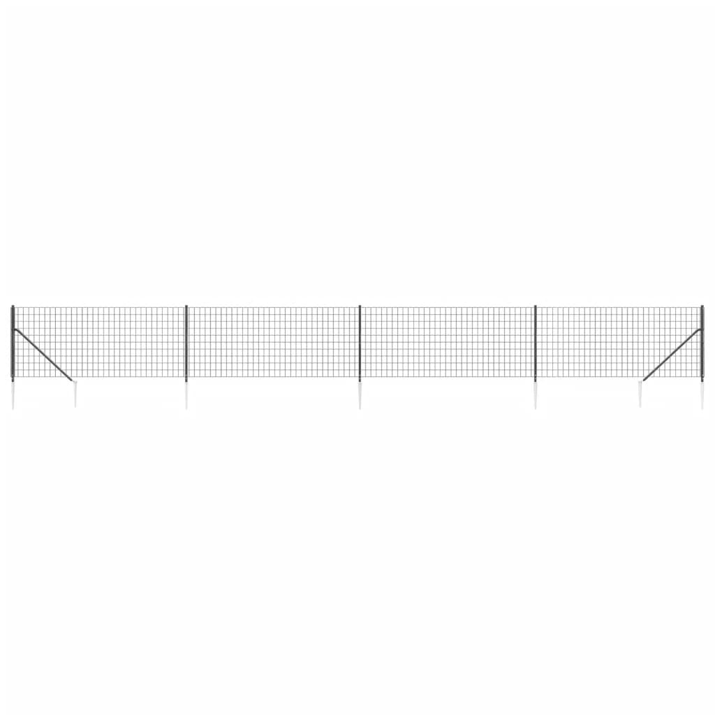 Vidaxl Maschendrahtzaun mit Erdankern 1x10 m Anthrazit