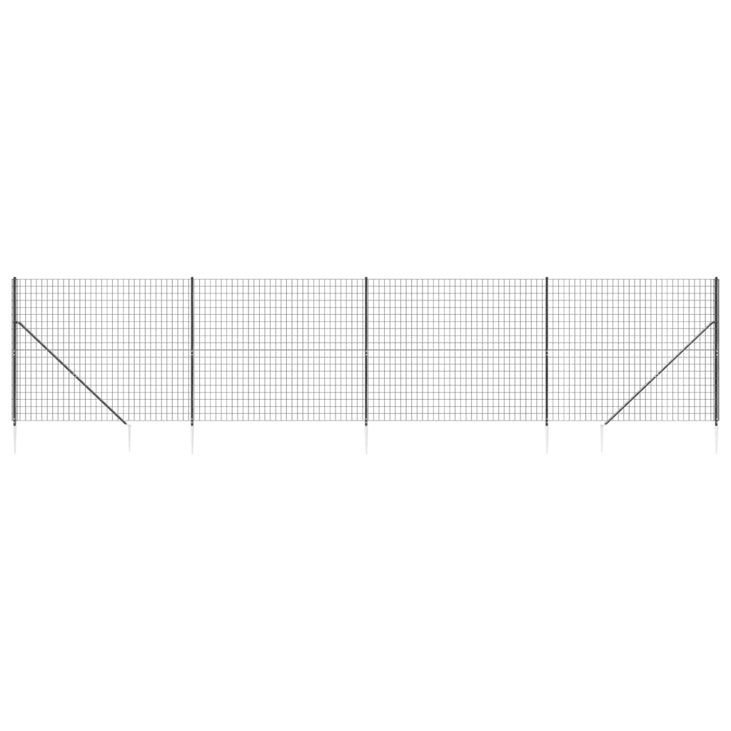 Vidaxxl Maschendrahtzaun mit Erdankern 1,8x10 m Anthrazit
