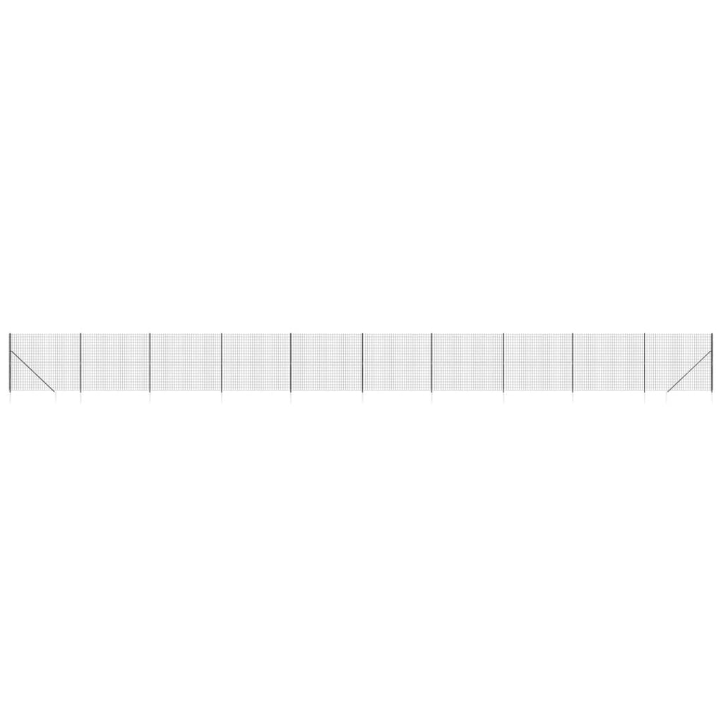 VidaXL Maschendrahtzaun mit Erdankern 1,8x25 m Anthrazit