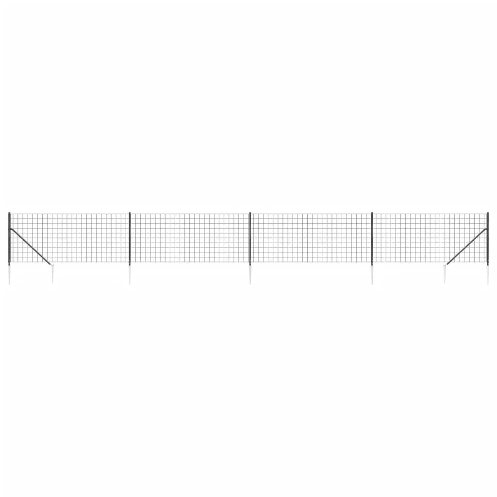Vidaxl Maschendrahtzaun mit Erdankern 1x10 m Anthrazit