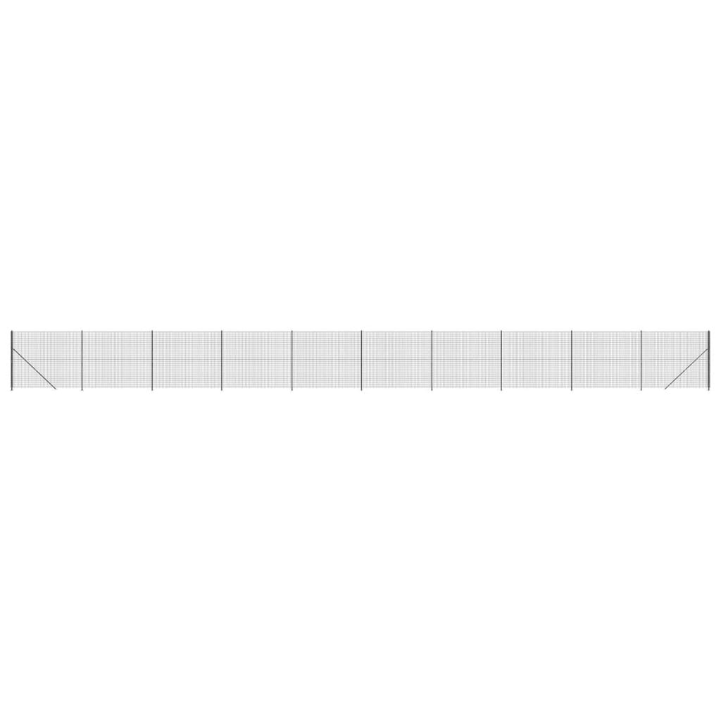 VidaXL Maschendrahtzaun mit Flansch 1,8x25 m Anthrazit