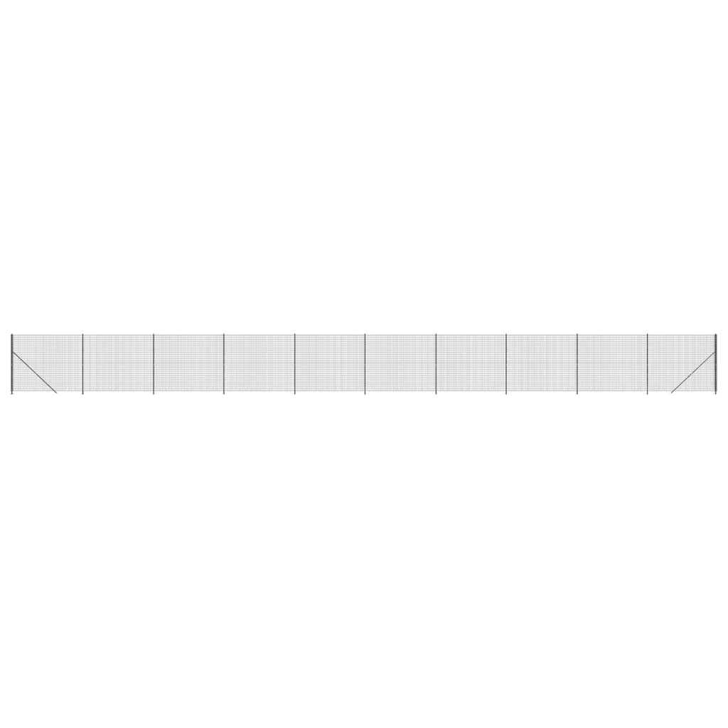 VidaXL Maschendrahtzaun mit Flansch 2,2x25 m Anthrazit