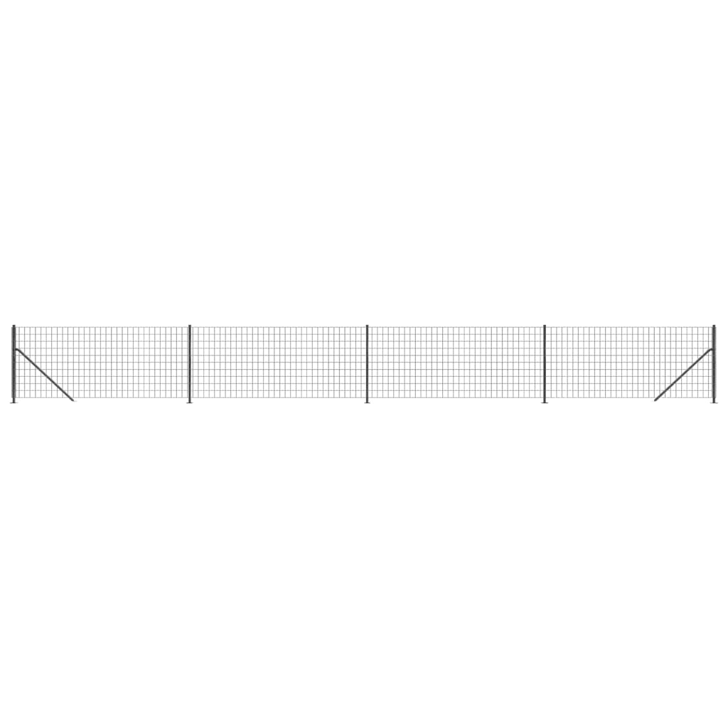 VidaXL Maschendrahtzaun mit Flansch 1,1x10 m Anthrazit