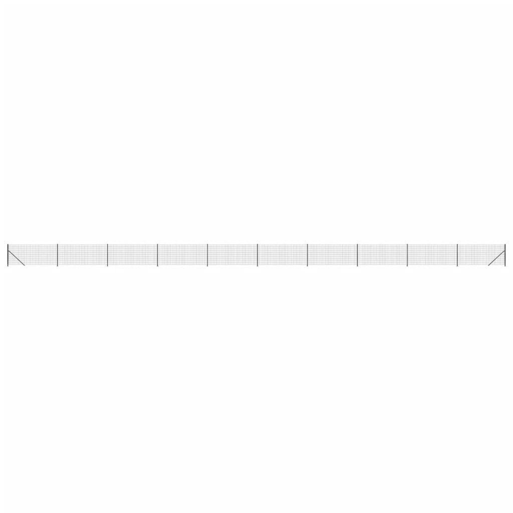 Vidaxxl Maschendrahtzaun mit Flansch 1x25 m Anthrazit