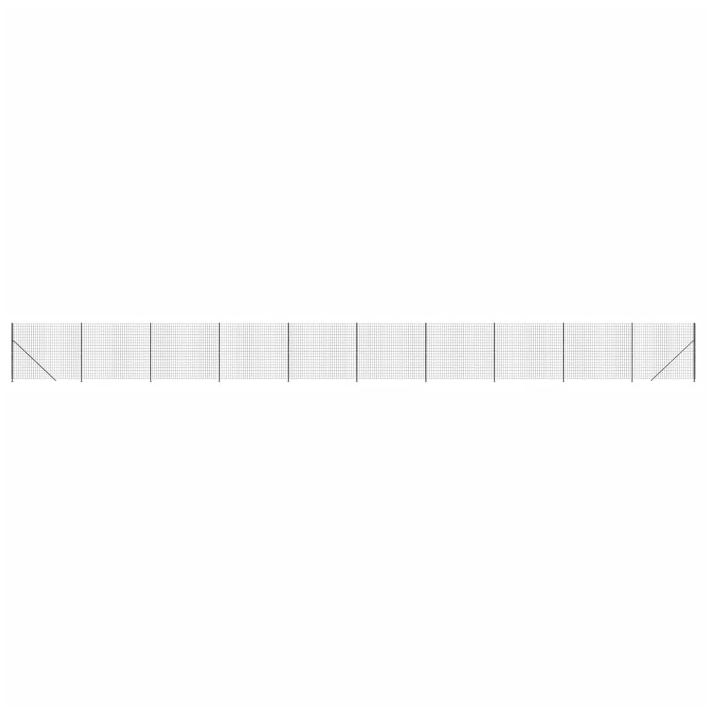 VidaXL Maschendrahtzaun mit Flansch 1,8x25 m Anthrazit