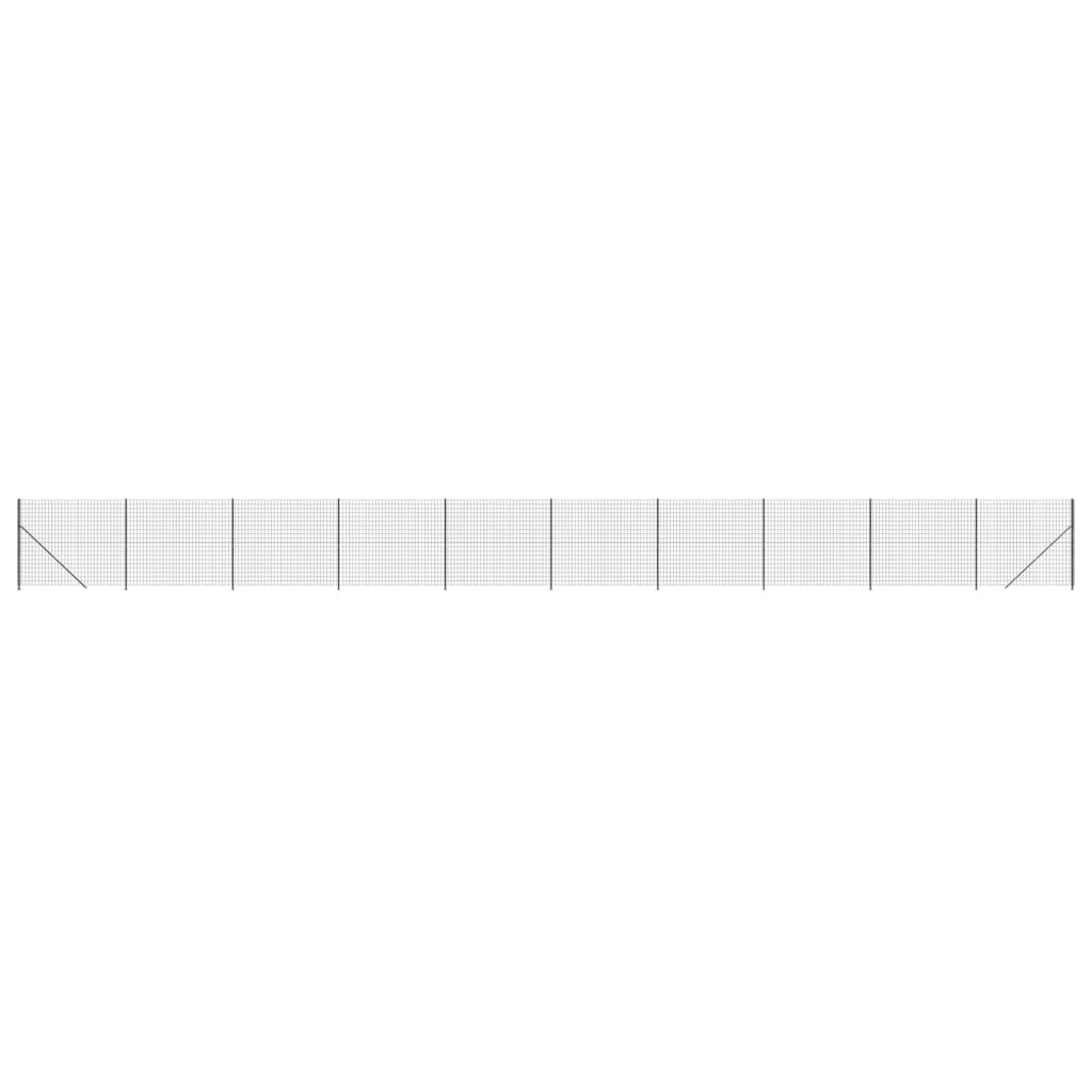VidaXL Maschendrahtzaun mit Flansch 2x25 m Anthrazit