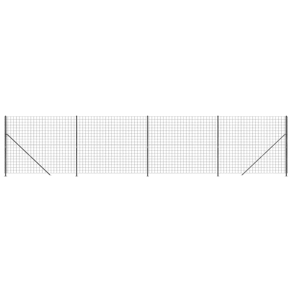 Vidaxxl Maschendrahtzaun mit Flansch 2x10 m Anthrazit