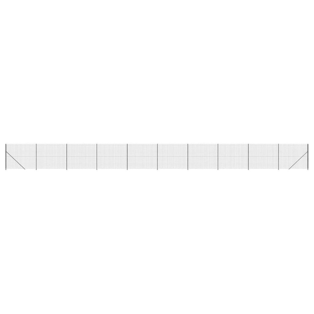 VidaXL Maschendrahtzaun mit Flansch 2x25 m Anthrazit