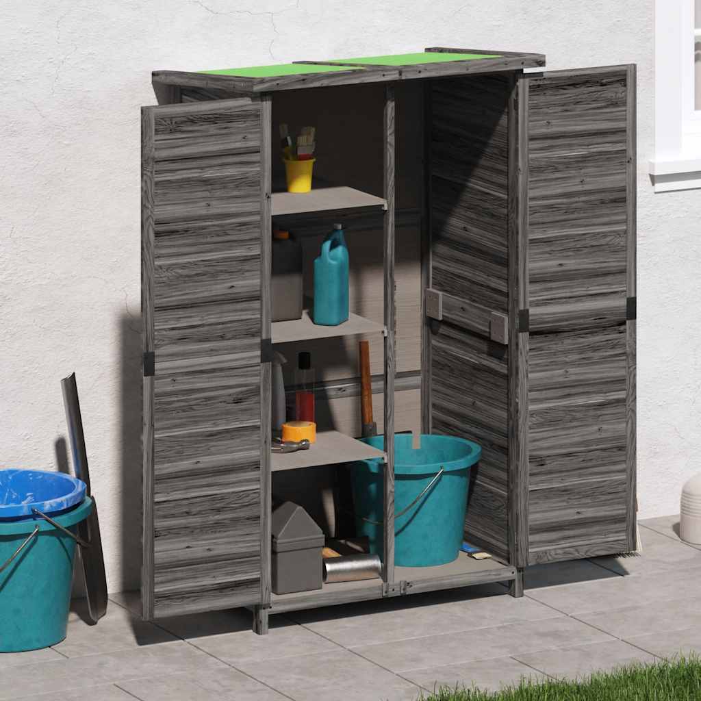 Vidaxx Gartenhaus 83x57x140 cm massives Kiefernholz grau