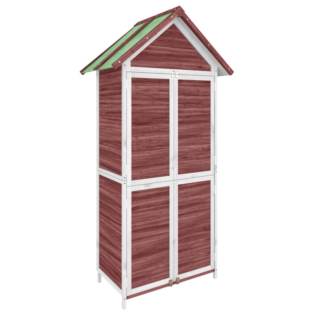 Vidaxx Gartenhaus 89x52,5x175 cm massives Kiefernholz mokkafarben