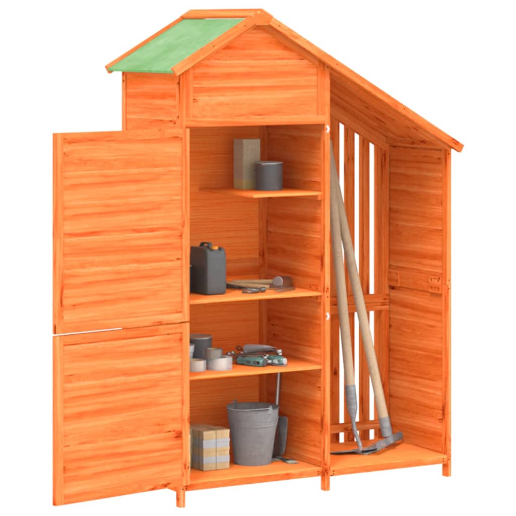 VidaXL Gartenhaus 120 x 53,5 x 170 cm, massives Kiefernholz, braun