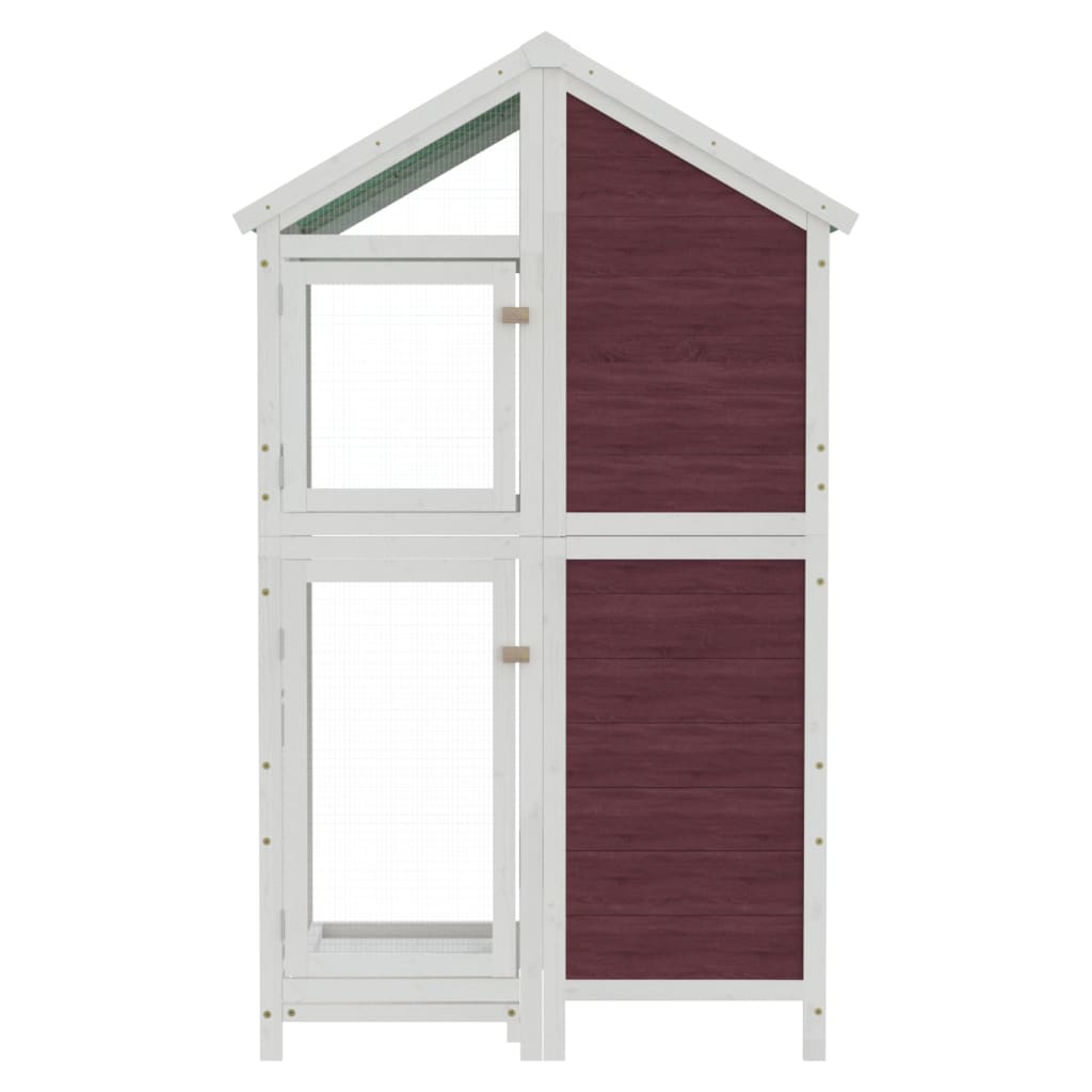 Vidaxx Voliere 97x81x152 cm massives Kiefernholz mokkafarben