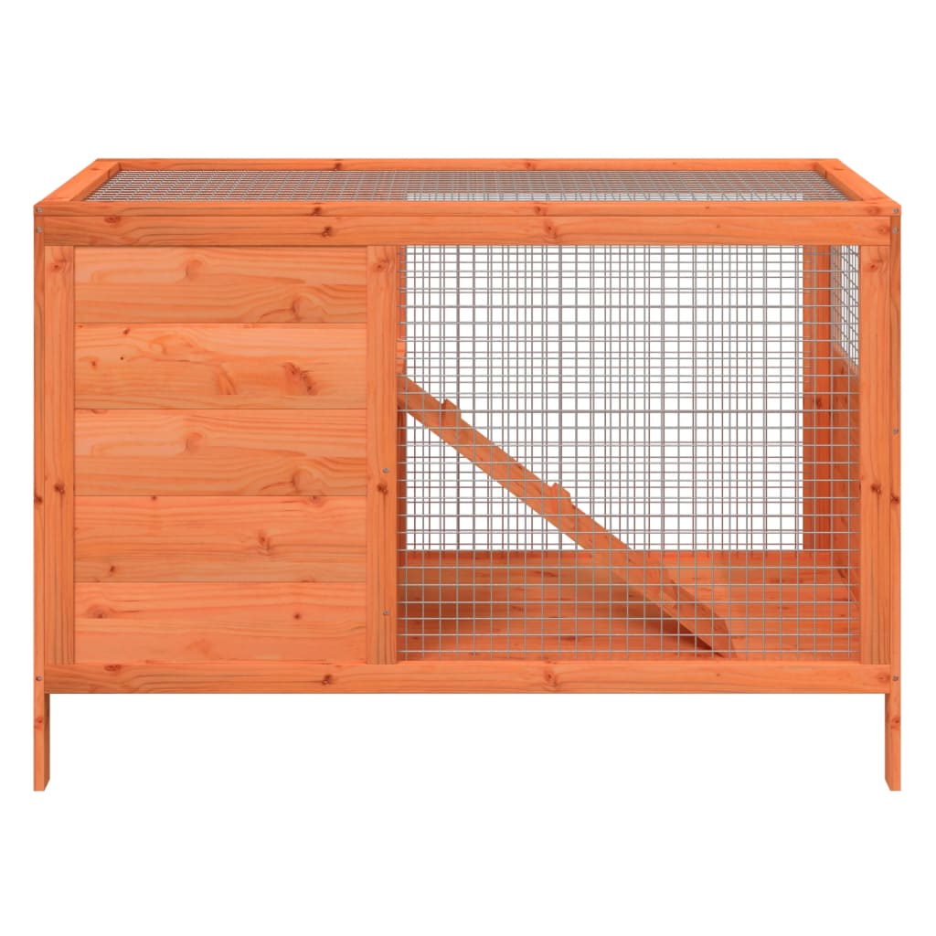 Vidaxxl Kaninchenstall 103x44x69,5 cm massives Kiefernholz braun