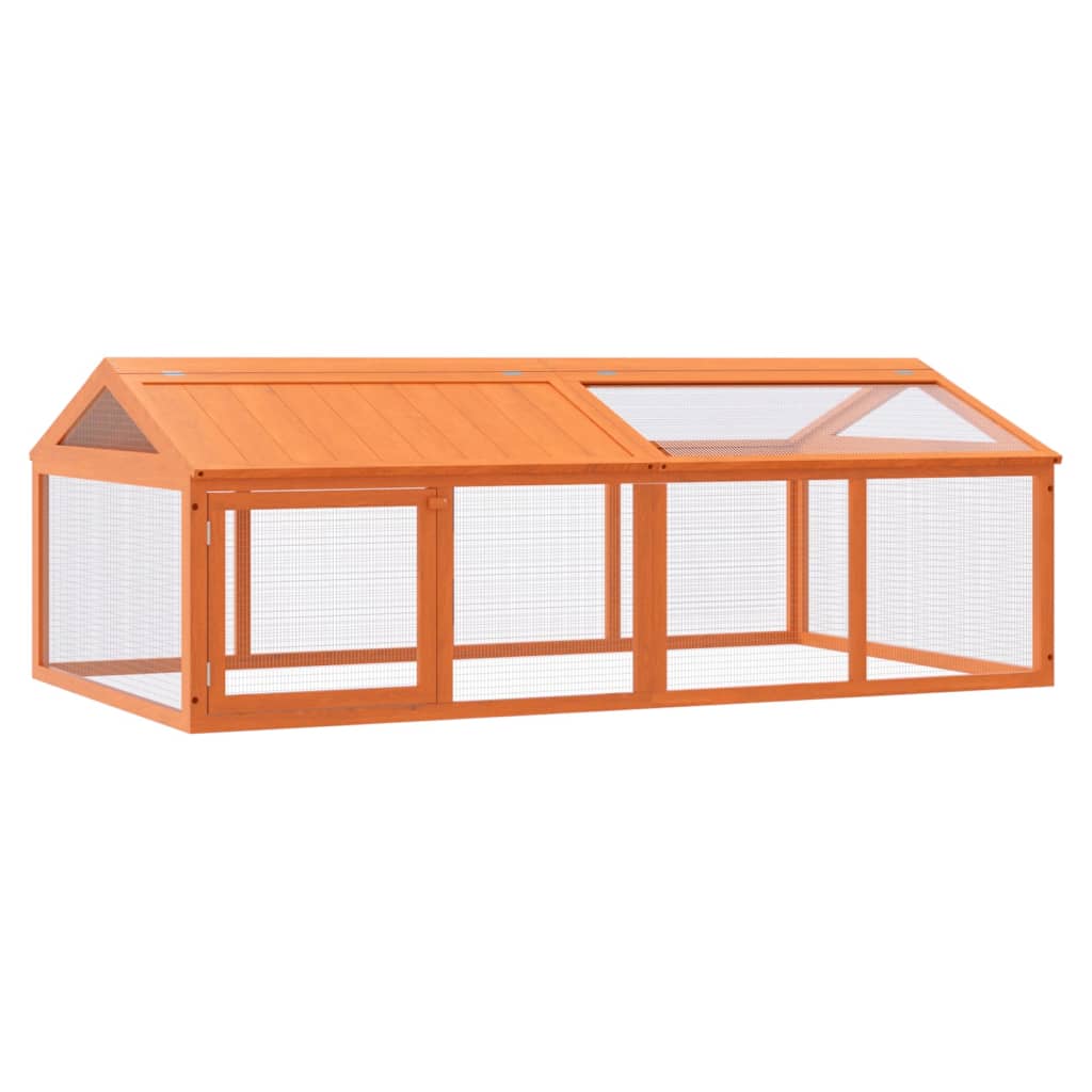 Vidaxx Tiergehege 200x112,5x74 cm massives Kiefernholz braun