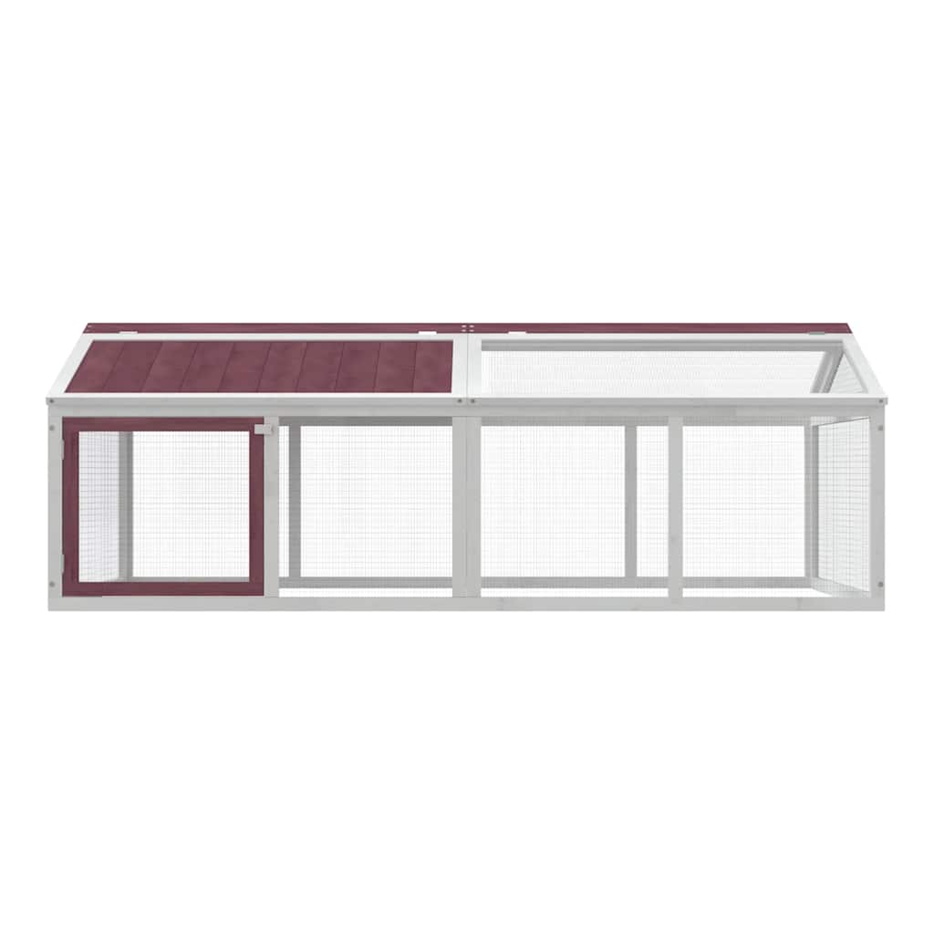 Vidaxl dierenren 200x112,5x74 cm massief grenenhout mokkakleurig
