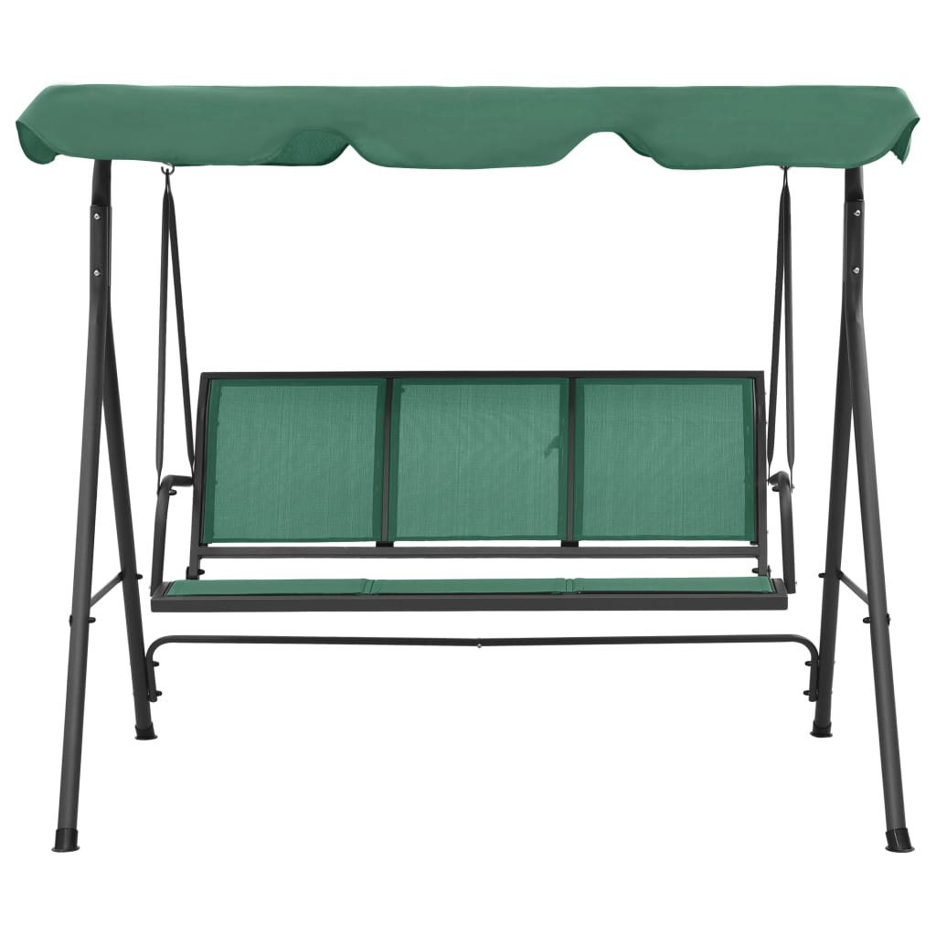Vidaxx Schaukelbank 170 cm Textilene und Stahl grün