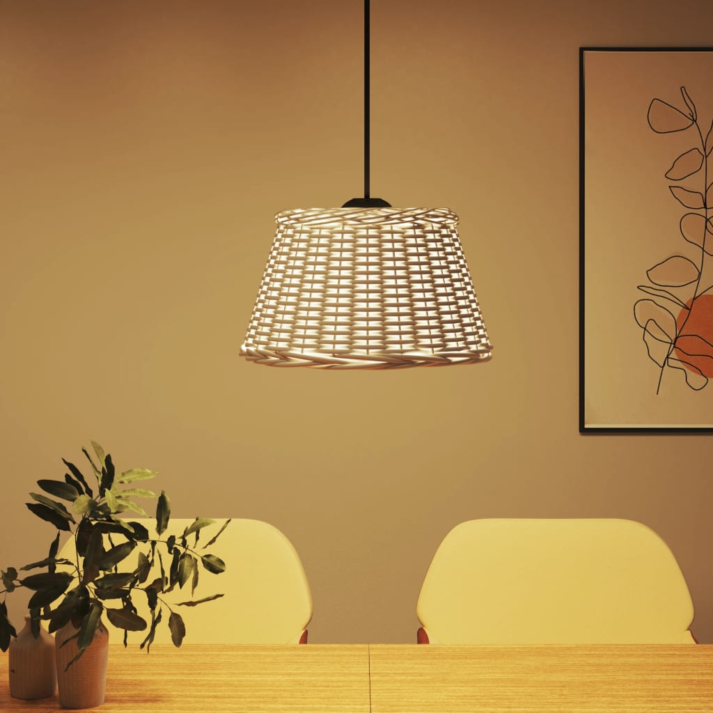 Vidaxx Deckenlampenschirm ø50x30 cm Korbgeflecht weiß