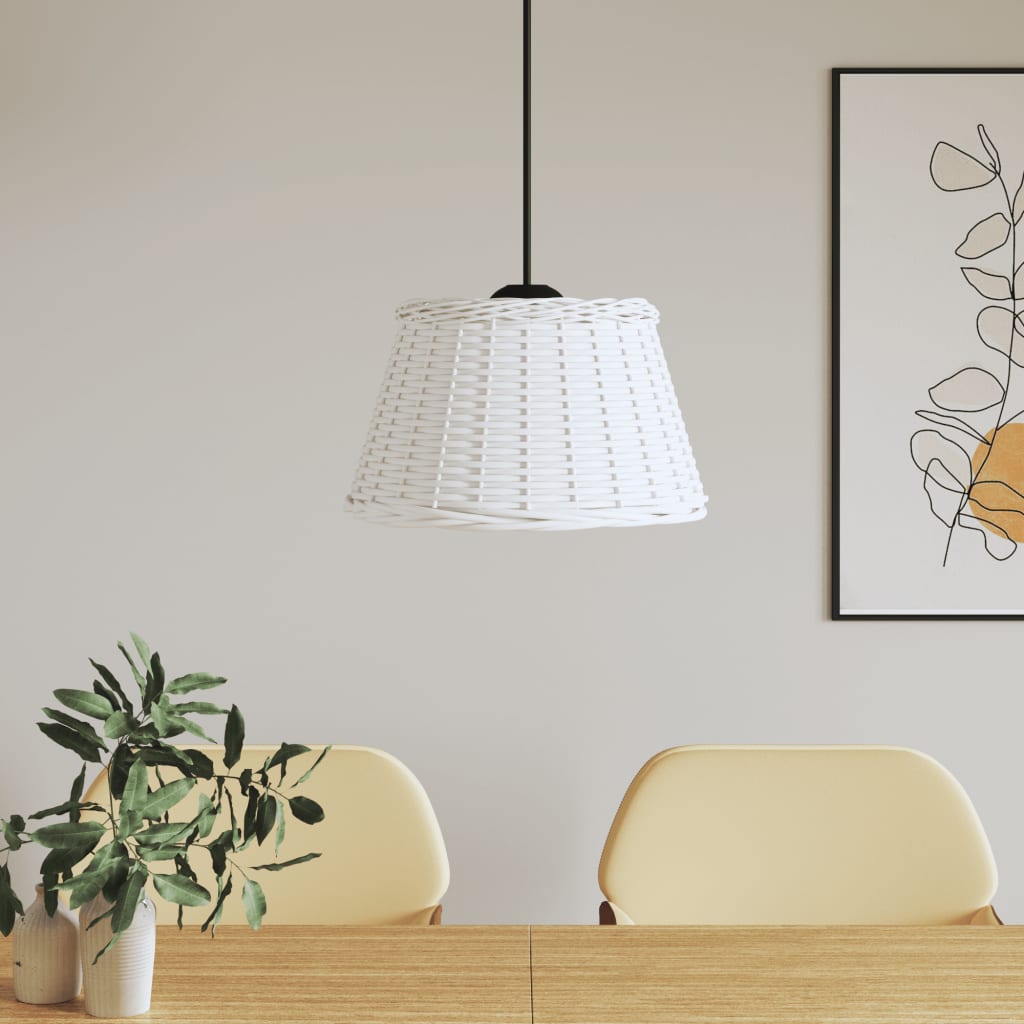 Vidaxx Deckenlampenschirm ø50x30 cm Korbgeflecht weiß