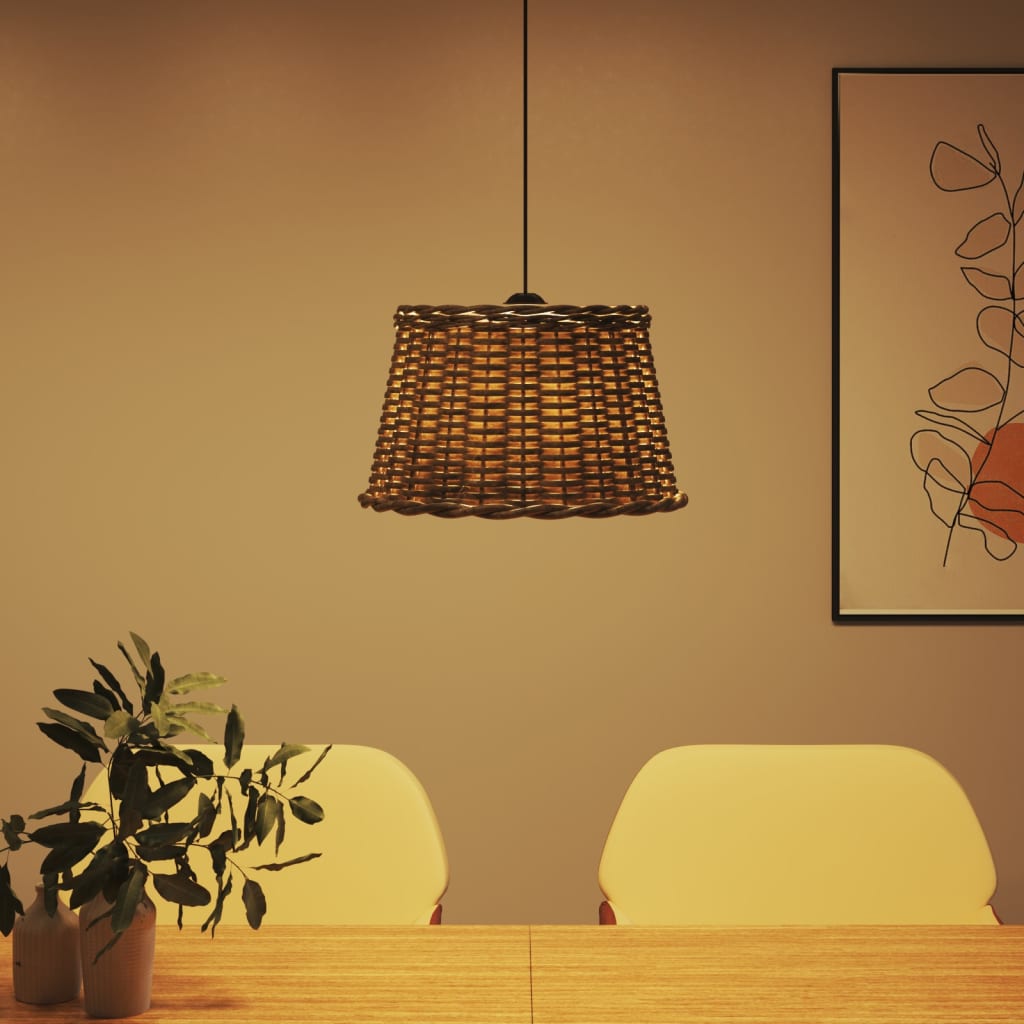 Vidaxx Deckenlampenschirm ø45x28 cm Korbgeflecht braun